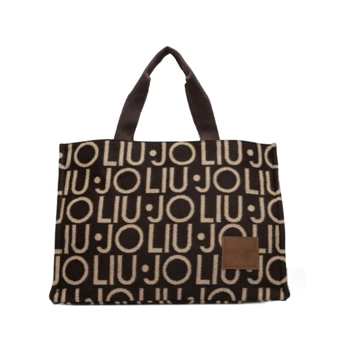 Kabelka Liu Jo 2f6037 T2742 Tote Logo Allover, hnědá