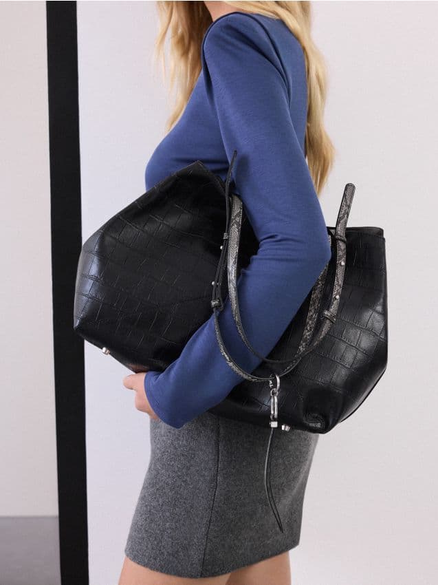 Taška shopper, černá