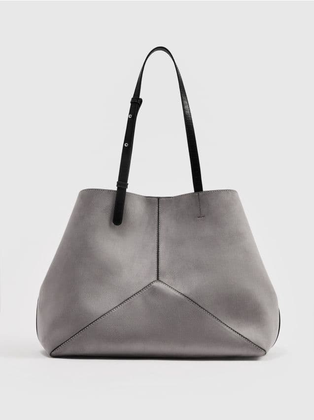 Taška shopper, šedá