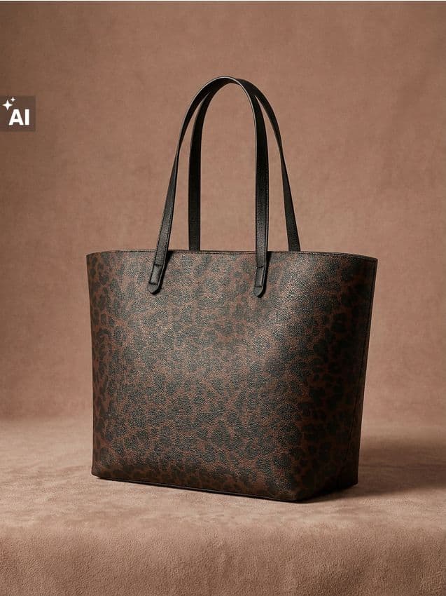 Shopper taška s leopardím vzorem, vícebarevná