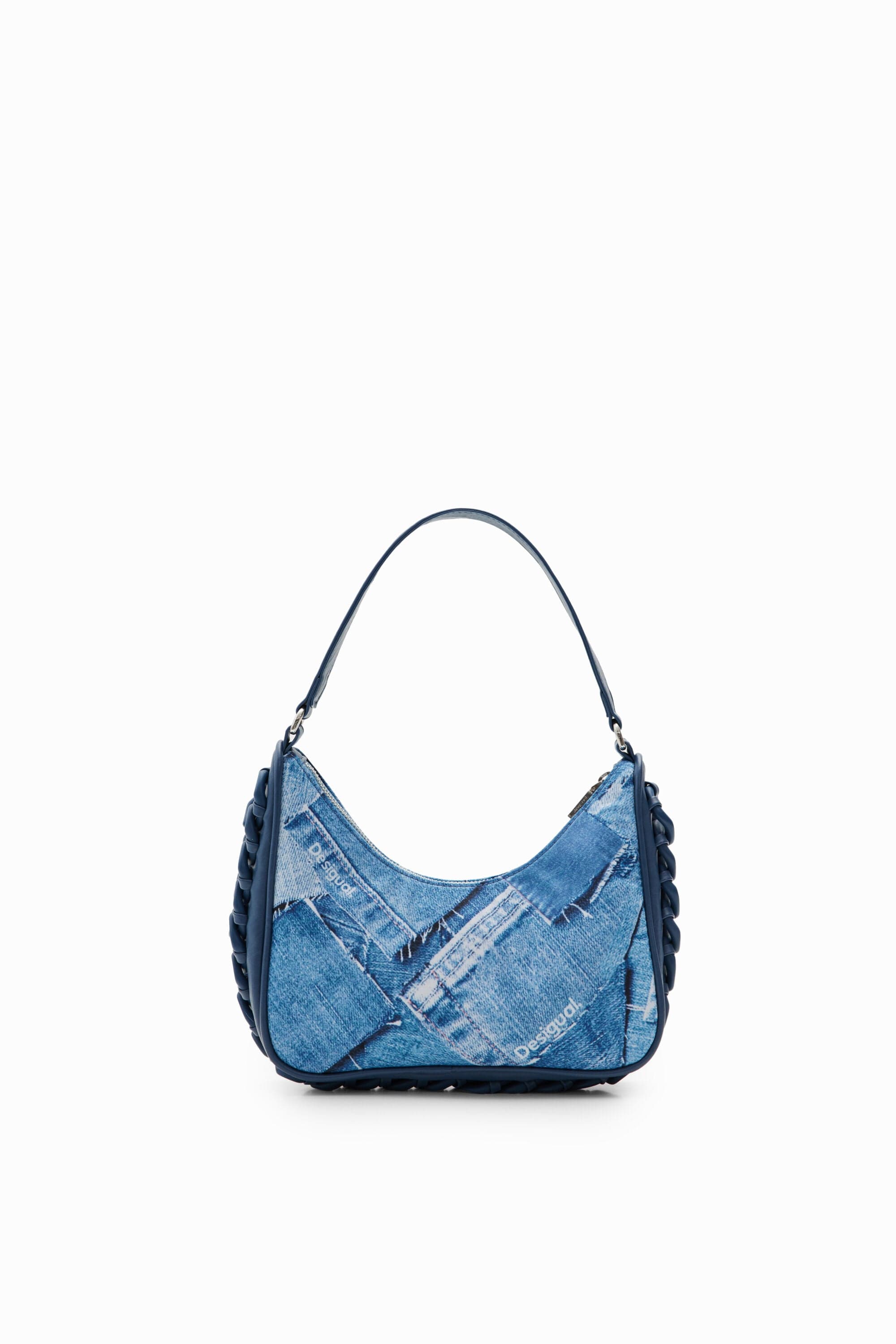 Small denim patchwork bag