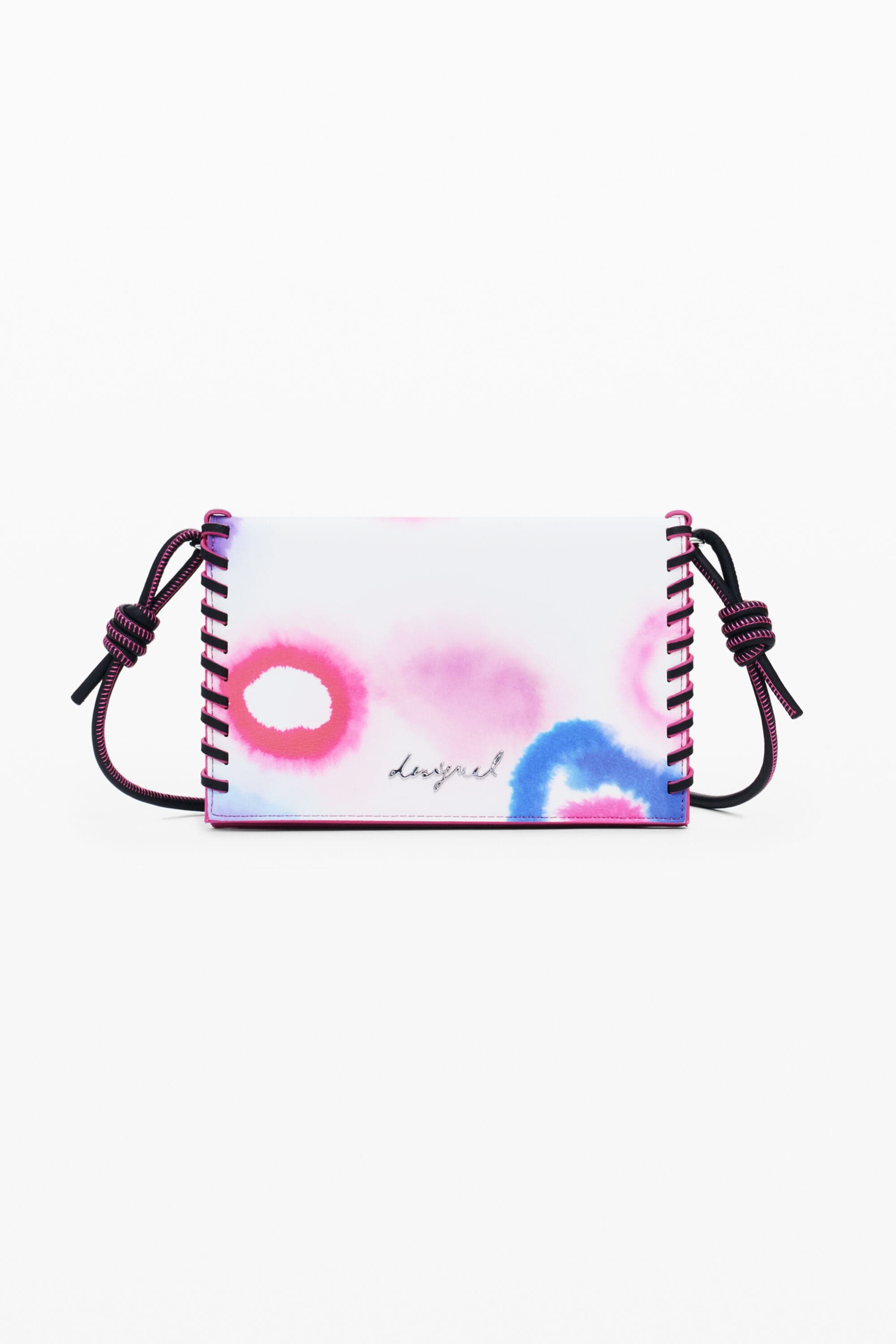 Střední crossbody peněženka s prošíváním, červená