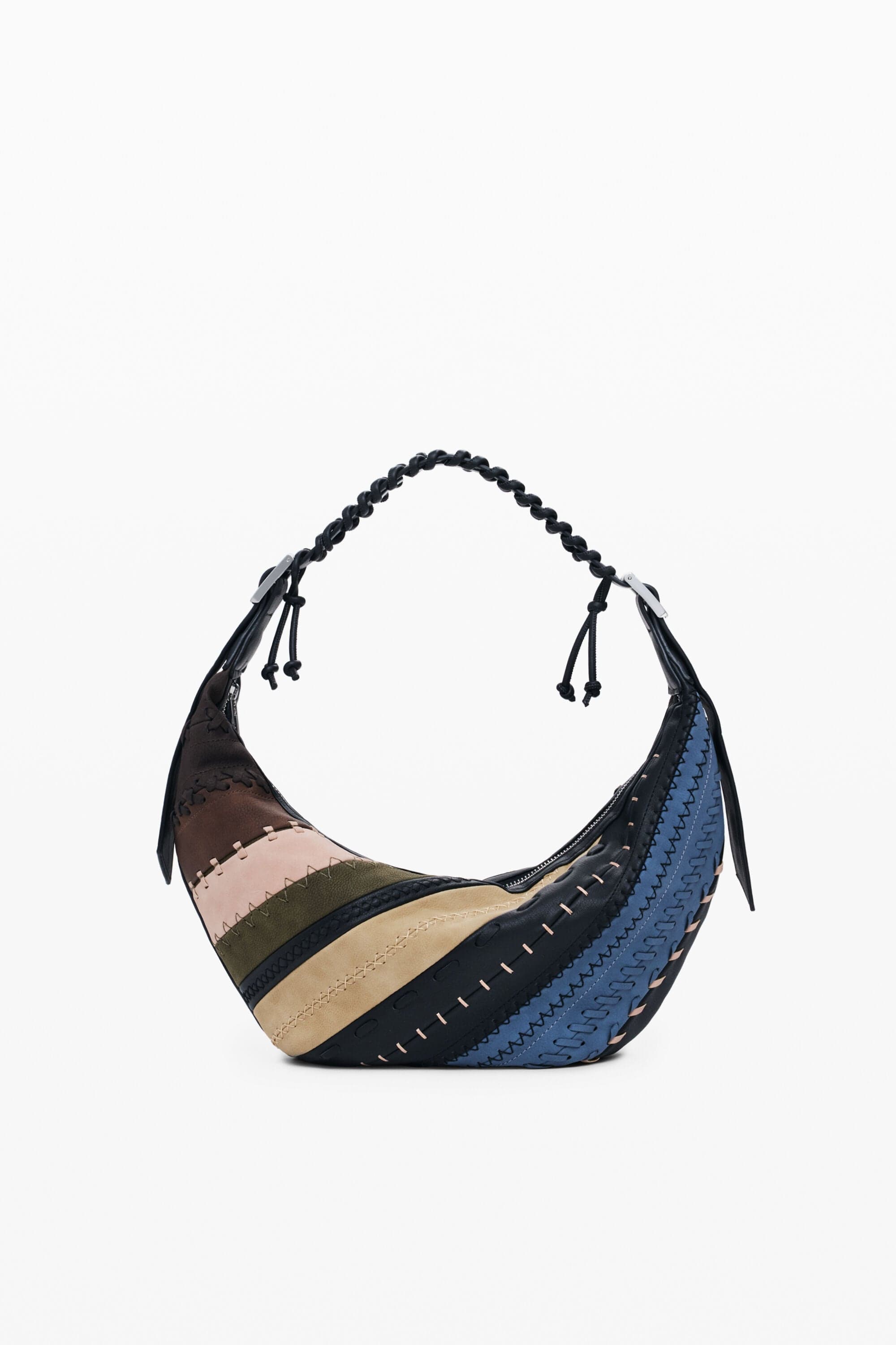 Střední patchworková crossbody taška