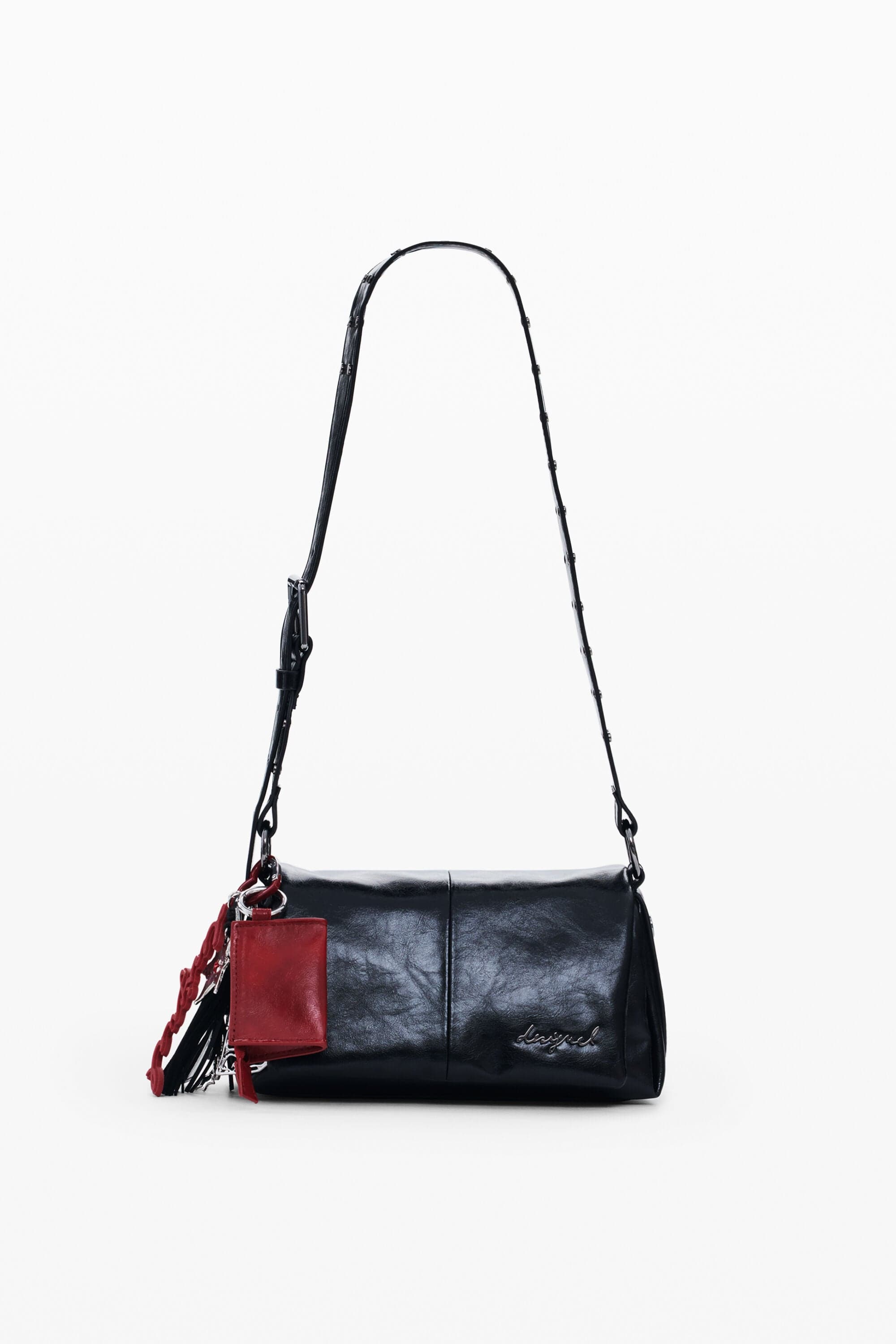 Malá lesklá crossbody taška
