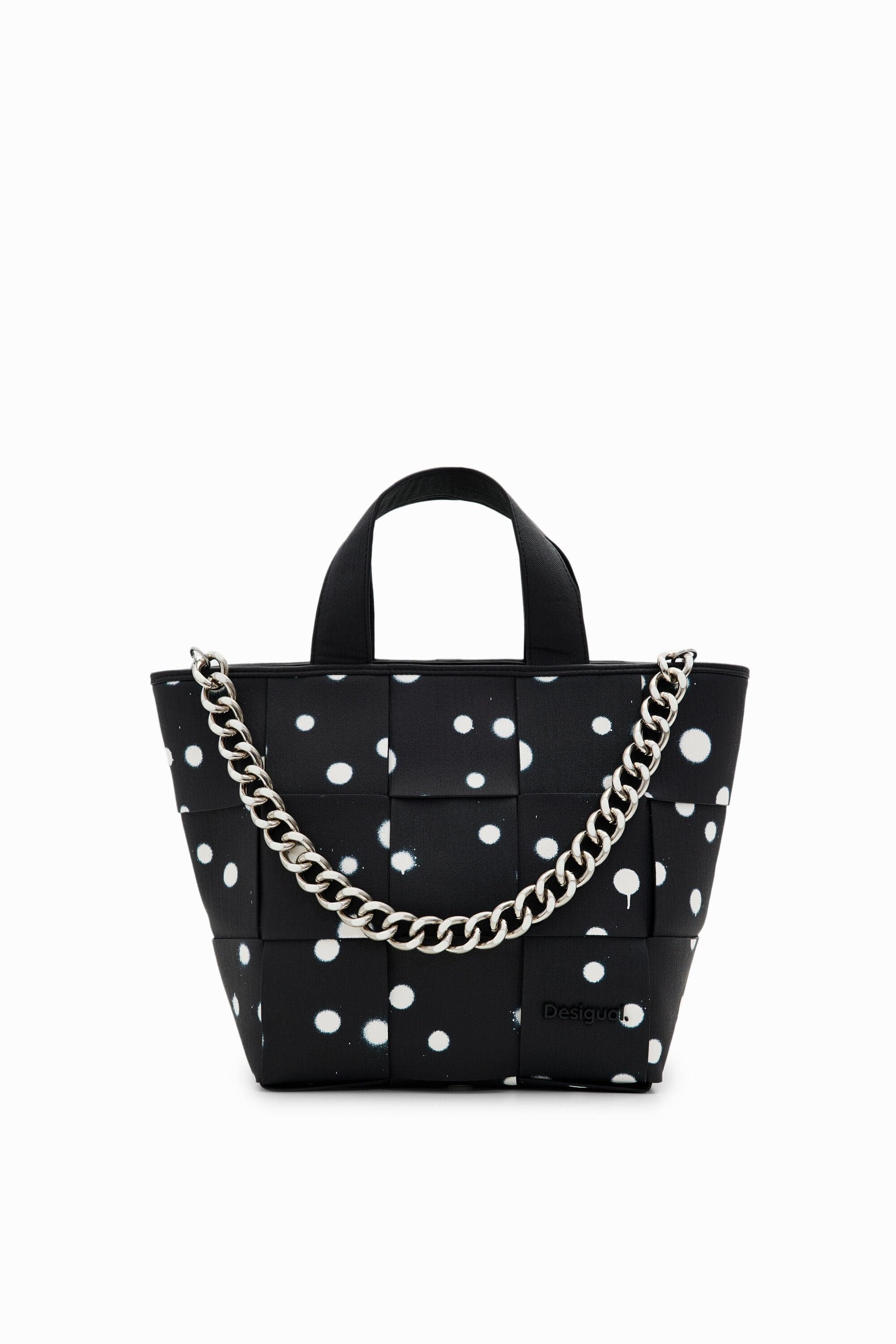 M droplets tote bag, černá