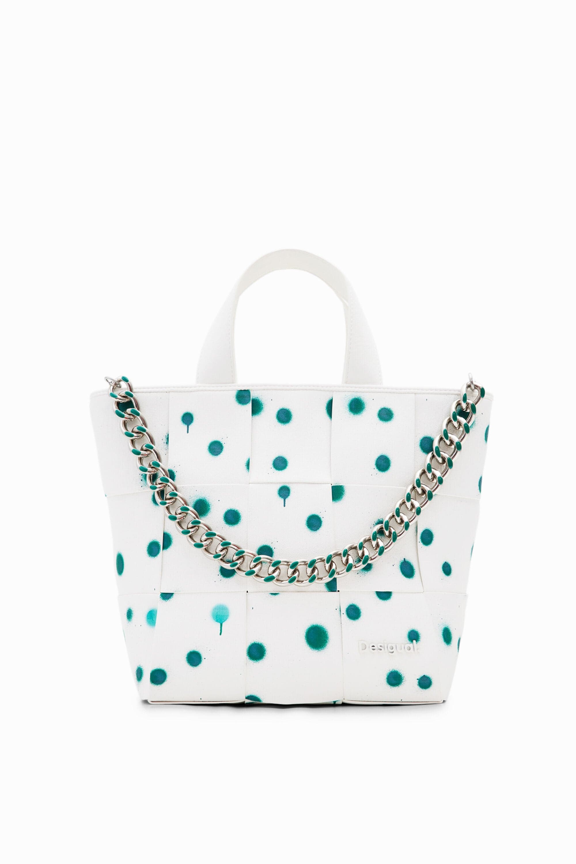 M droplets tote bag, bílá