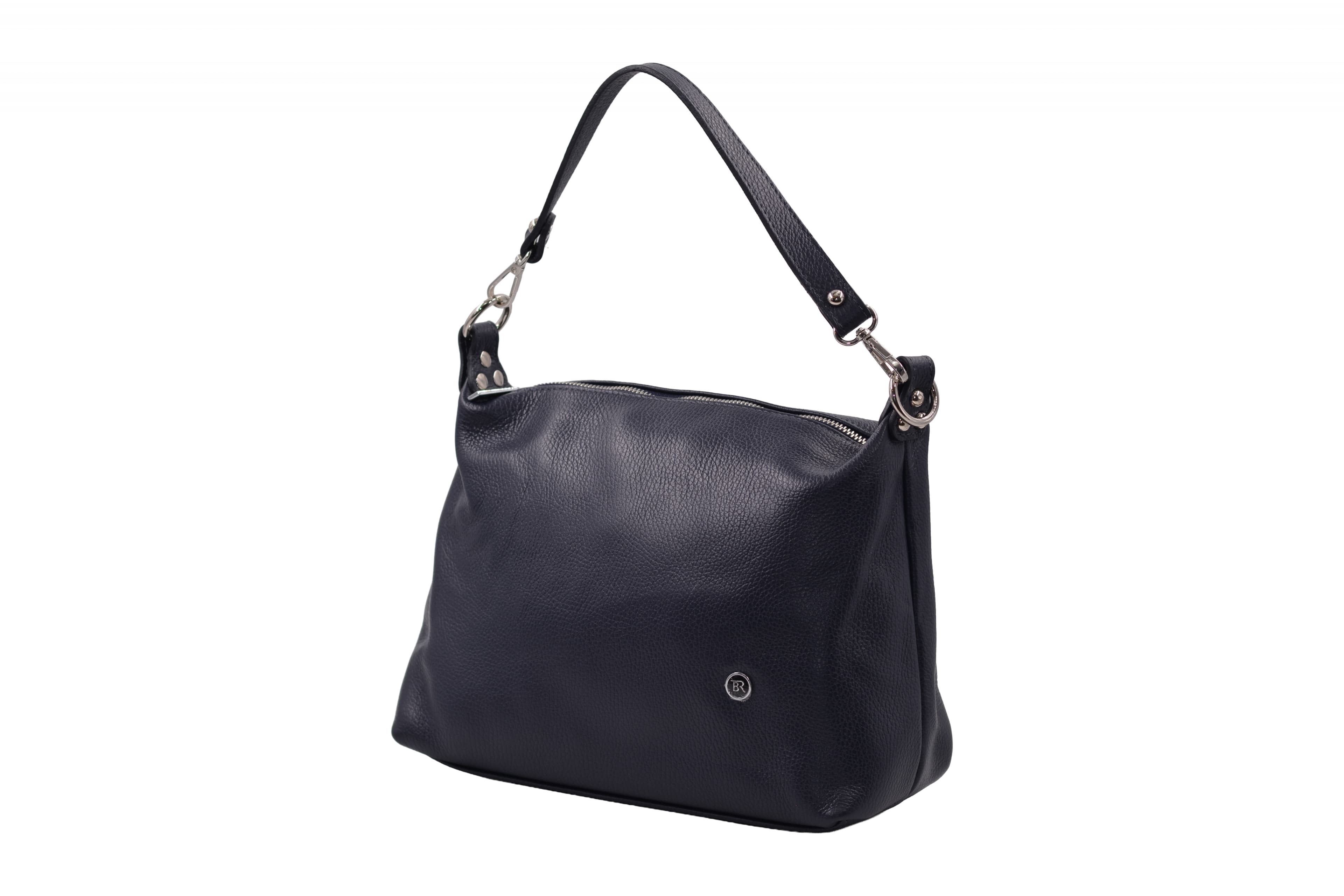 Bright Dámská kožená kabelka Tmavě Modrá