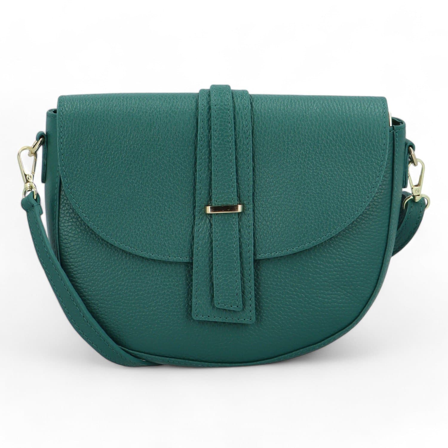 Kožená crossbody kabelka Delami Putax, tyrkysová