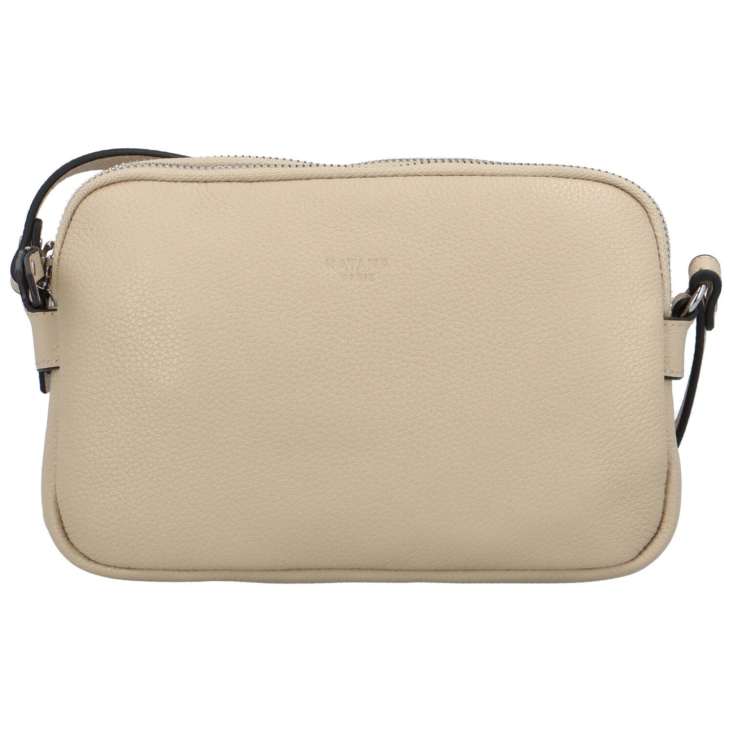 Kožená crossbody kabelka Katana Prina, béžová