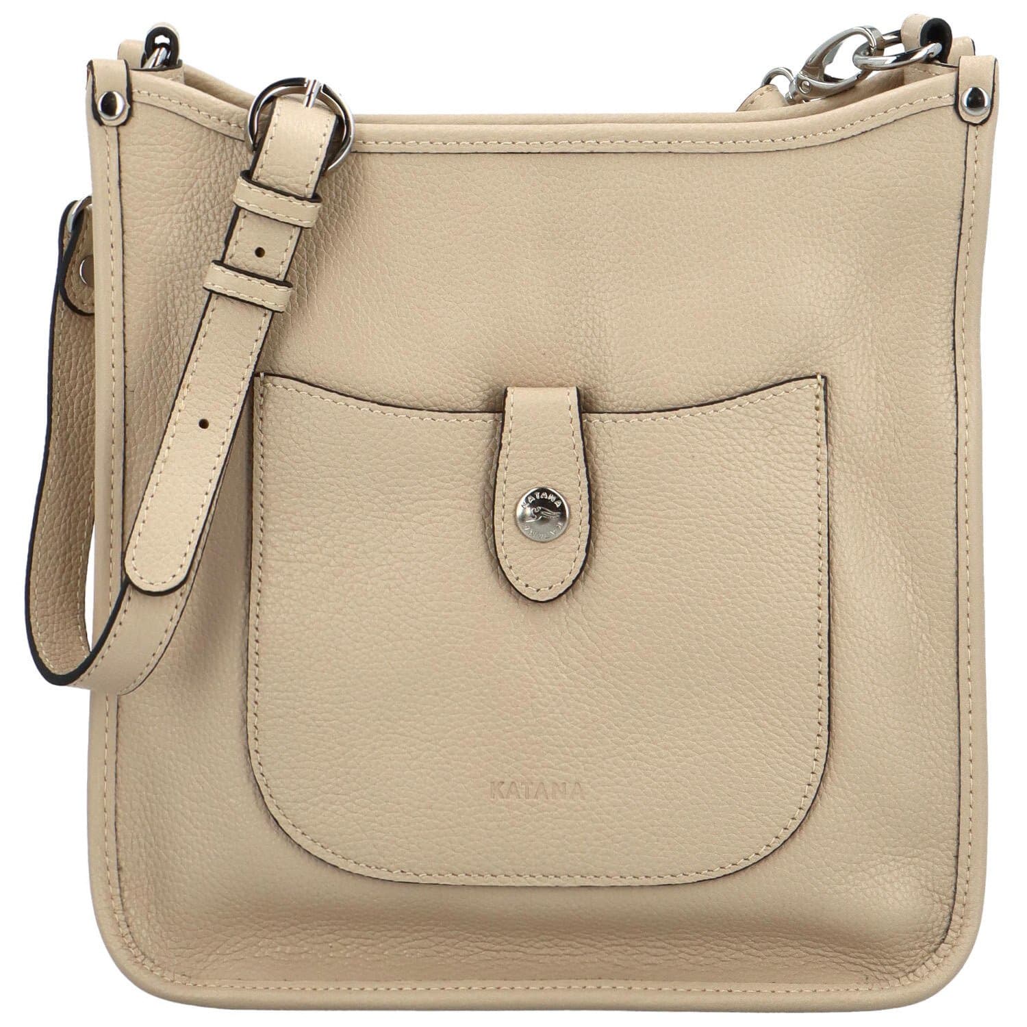Kožená crossbody Katana Kristi, béžová