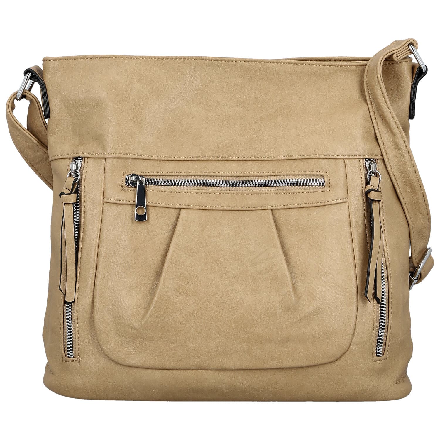 Crossbody kabelka Firenze Angelis, béžová