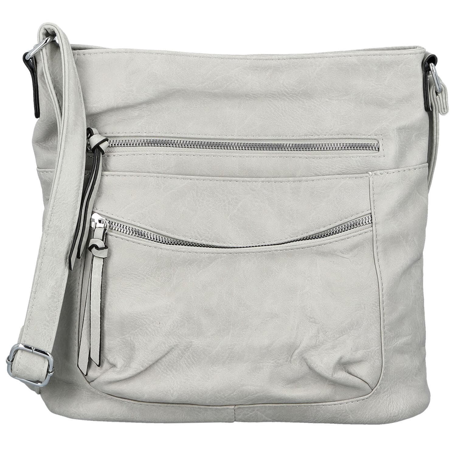 Crossbody kabelka Firenze Ganna, šedá