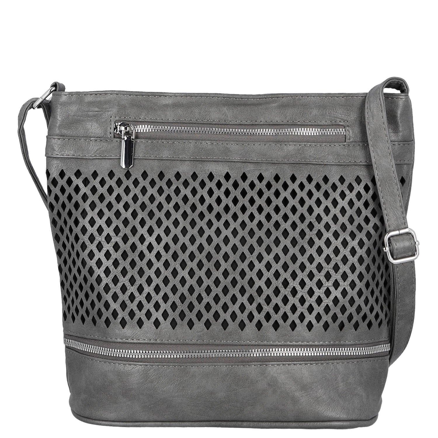 Crossbody kabelka Firenze Samia, šedá