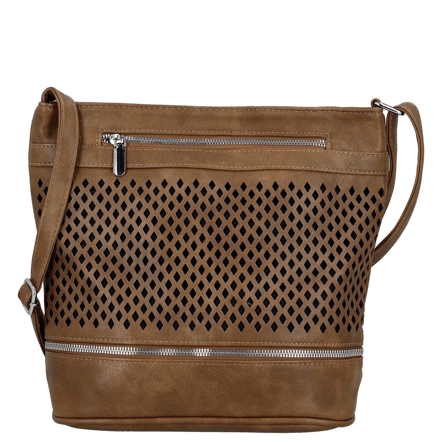Crossbody kabelka Firenze Samia, hnědá