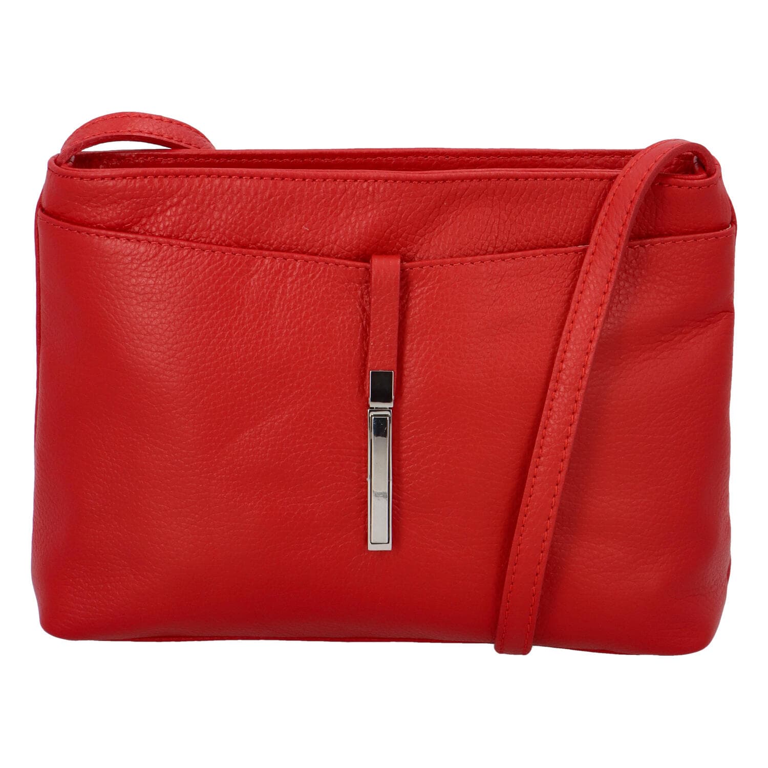 Kožená crossbody kabelka ItalY Eneta, červená