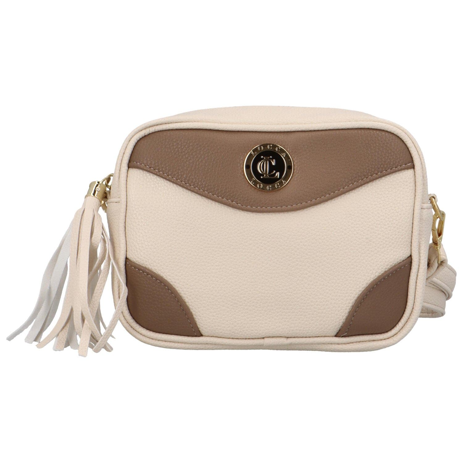 Crossbody kabelka Locca Maksym, krémová