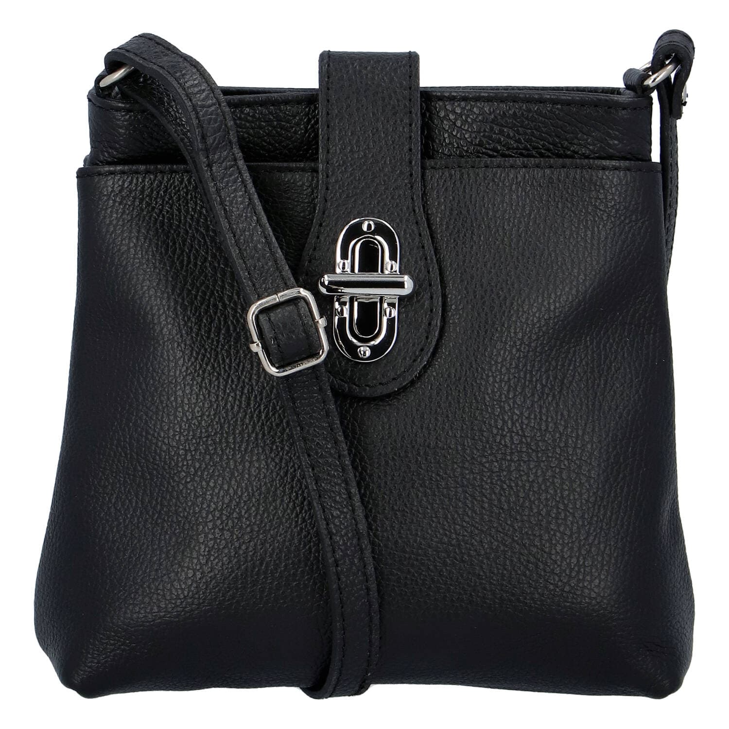Kožená crossbody kabelka ItalY Laira, černá