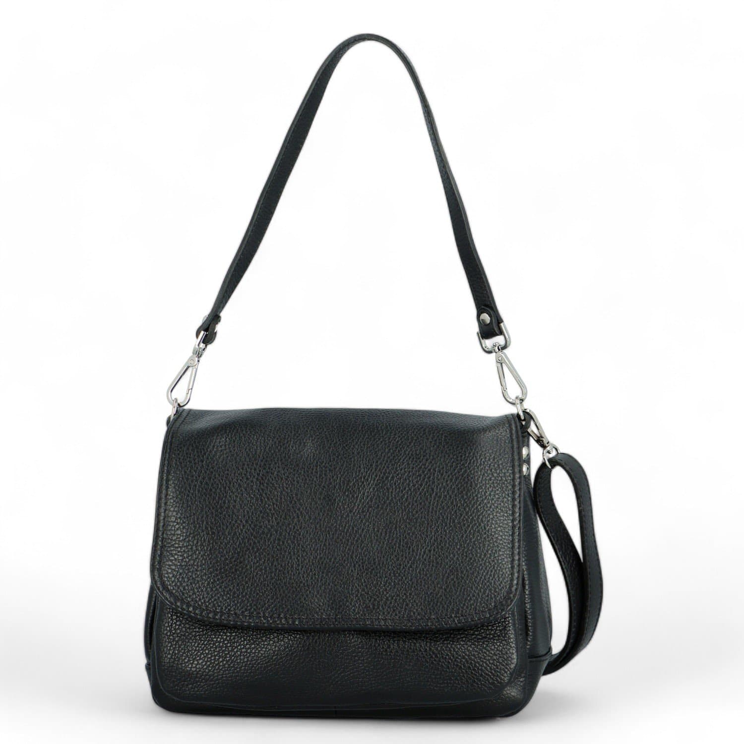 Kožená crossbody kabelka Delami Madleen, černá