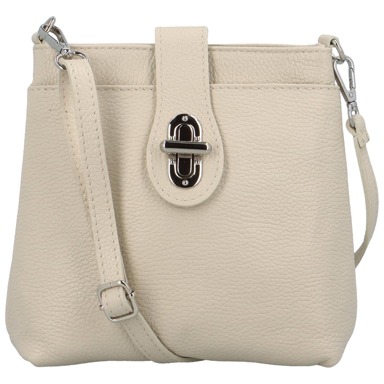 Kožená crossbody kabelka Delami Vera Pelle Rikkita, béžová