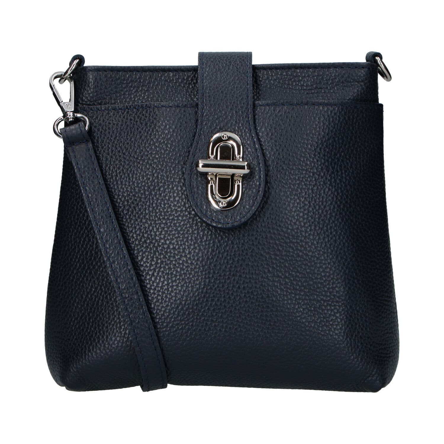 Kožená crossbody kabelka Delami Vera Pelle Rikkita, modrá