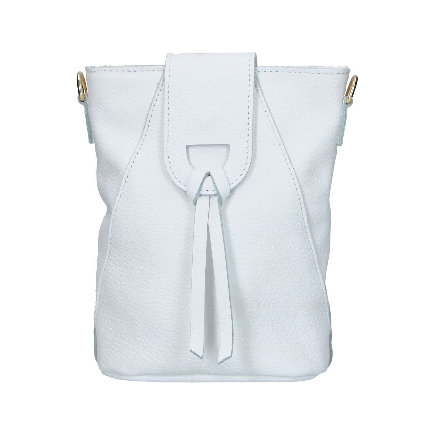 Kožená crossbody kabelka Delami Vera Pelle Lala, bílá