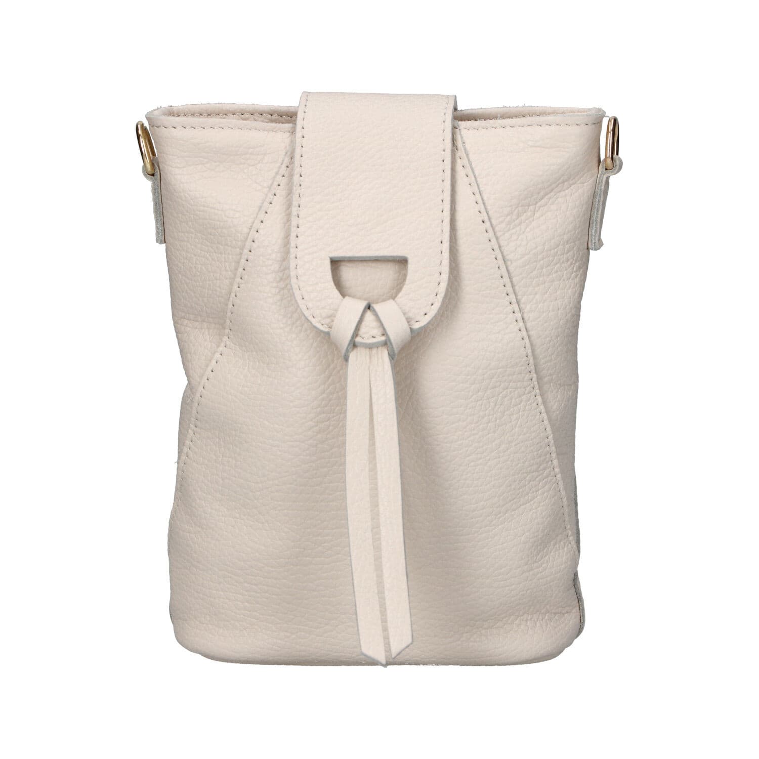 Kožená crossbody kabelka Delami Vera Pelle Lala, krémová
