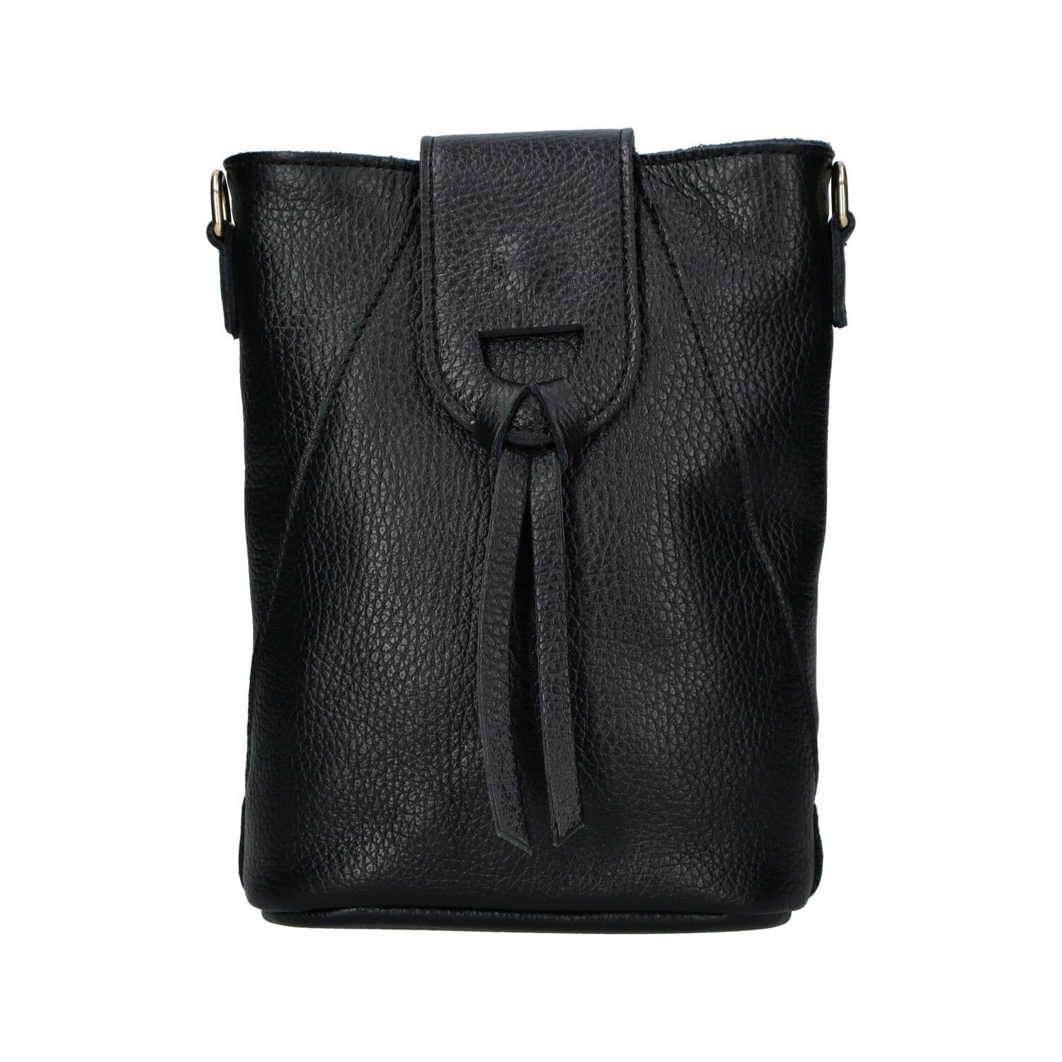 Kožená crossbody kabelka Delami Vera Pelle Lala, černá