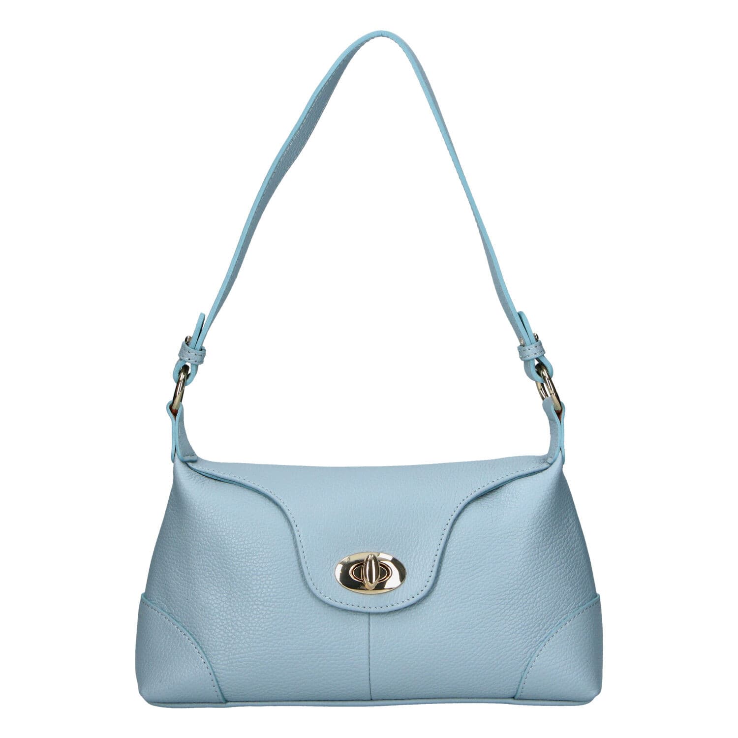 Kožená crossbody kabelka Delami Vera Pelle Logi, modrá