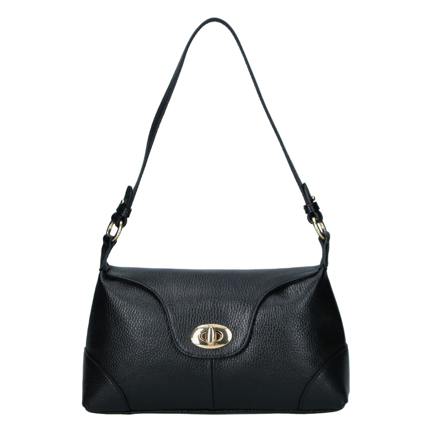 Kožená crossbody kabelka Delami Vera Pelle Logi, černá