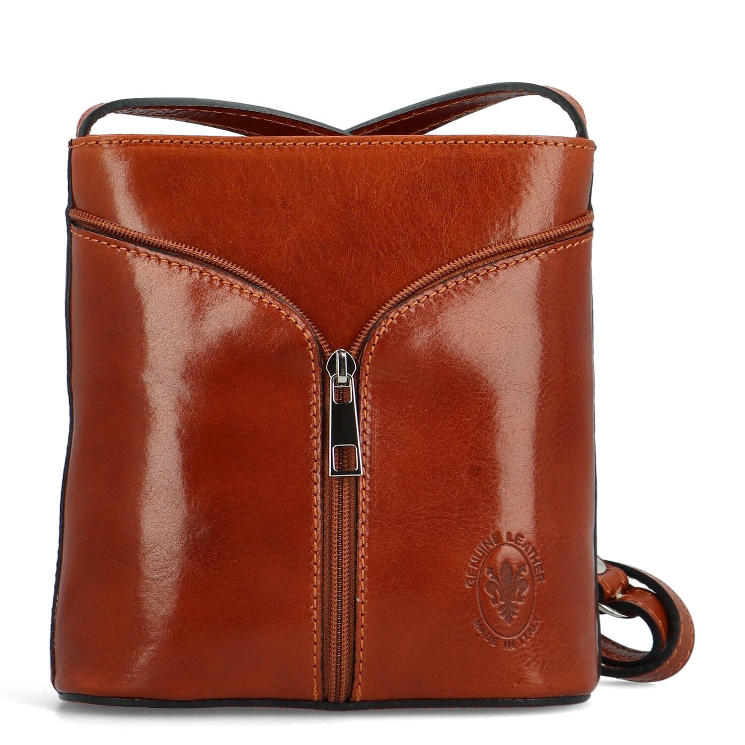 Kožená crossbody kabelka Delami Orsolya, hnědá