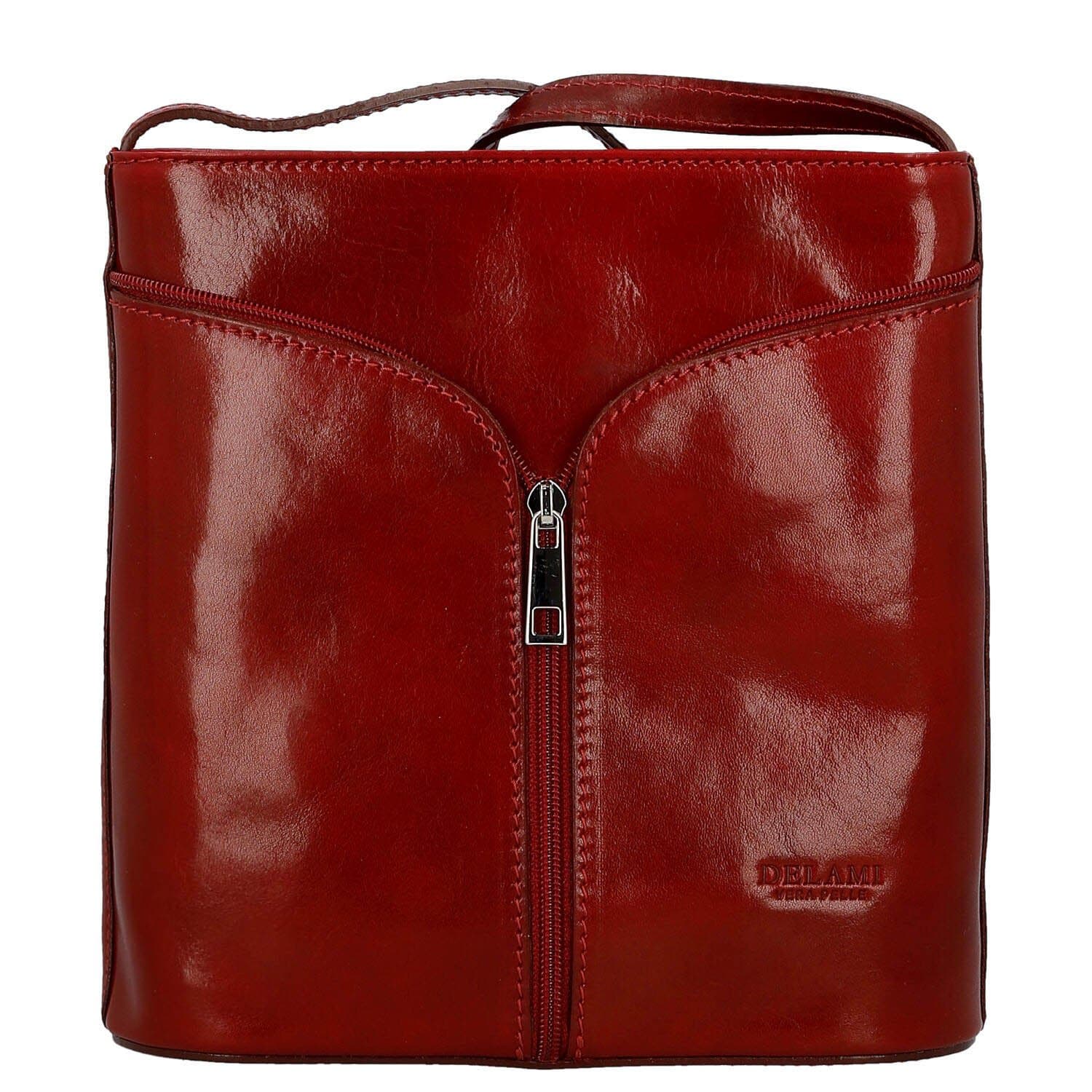 Kožená crossbody kabelka Delami Vera Pelle Nemia, červená
