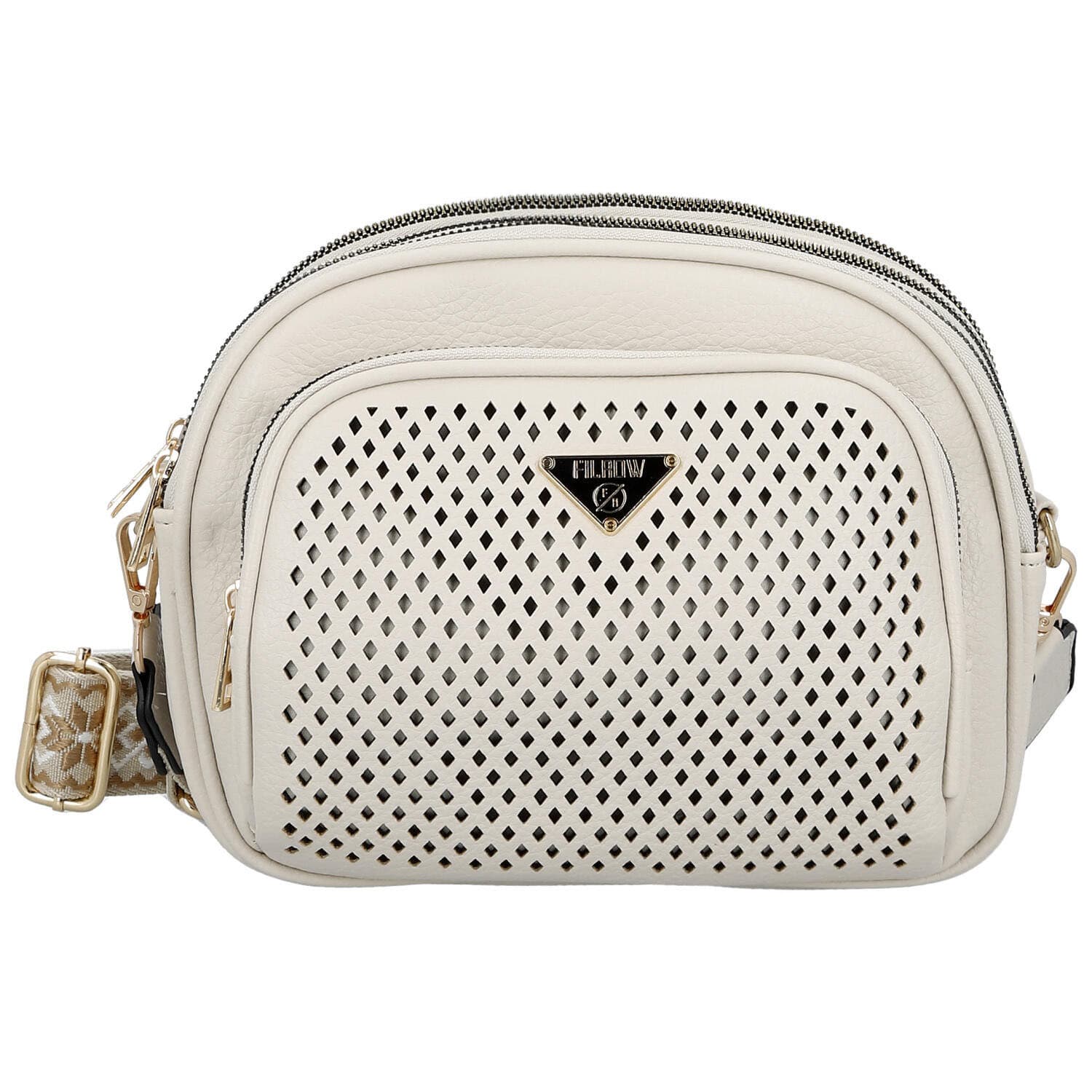 Crossbody kabelka Firenze Namisia, krémová