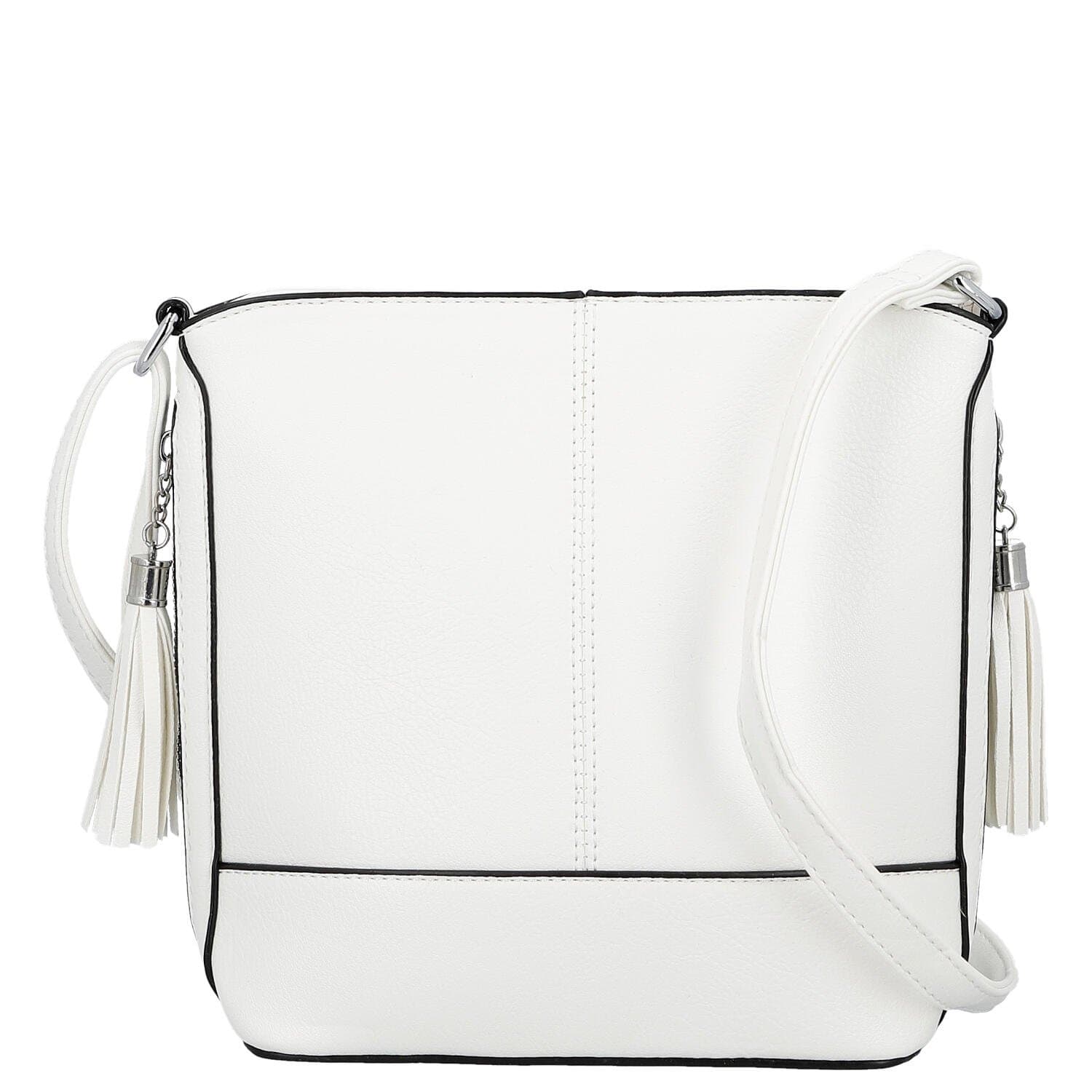 Crossbody kabelka Firenze Alevin, bílá