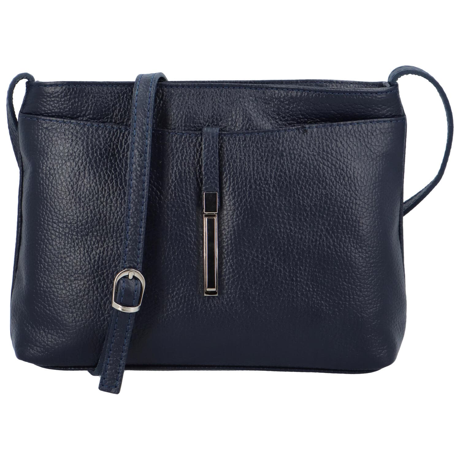 Kožená crossbody kabelka ItalY Eneta, modrá