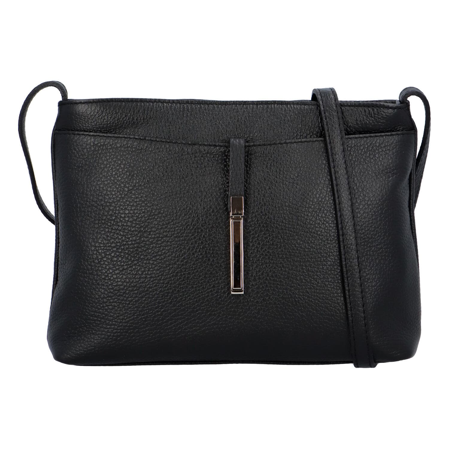 Kožená crossbody kabelka ItalY Eneta, černá