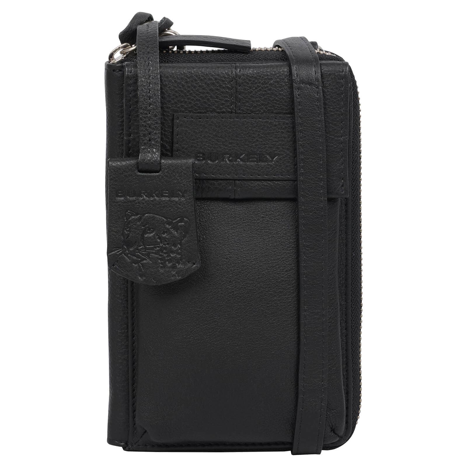 Kožená crossbody kabelka s peněženkou Burkely Lauri, černá