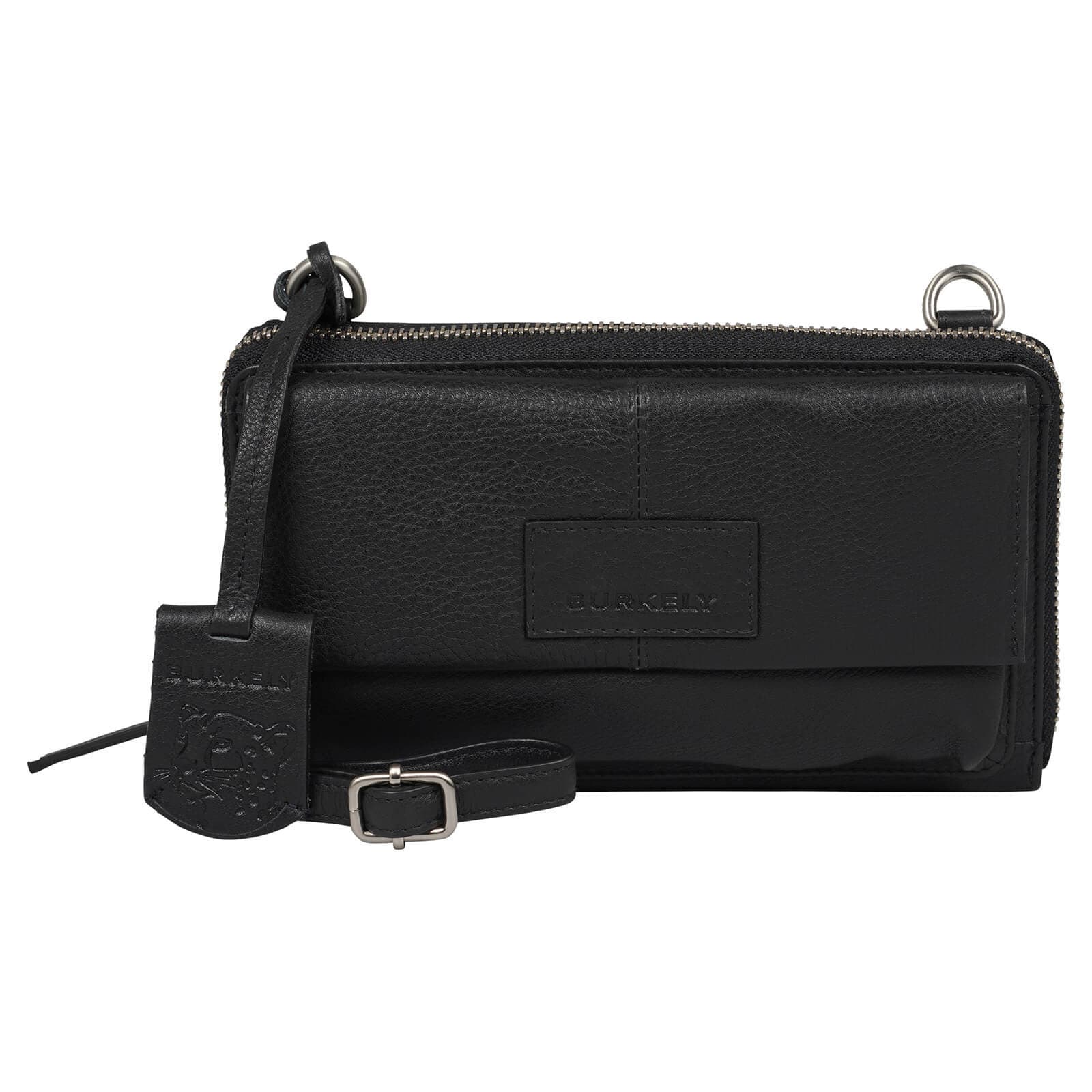 Kožená crossbody kabelka s peněženkou Burkely Biddy, černá