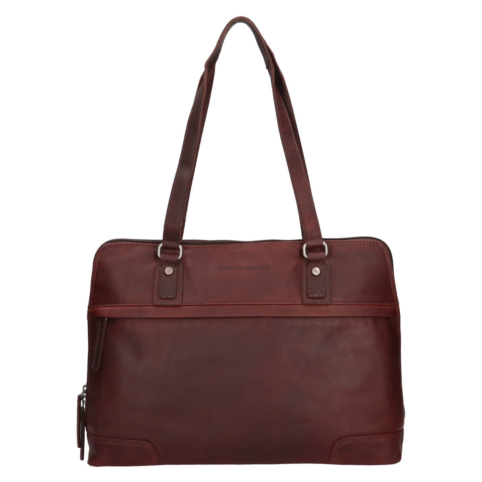 Kožená kabelka na notebook The Chesterfield Brand Alice, hnědá