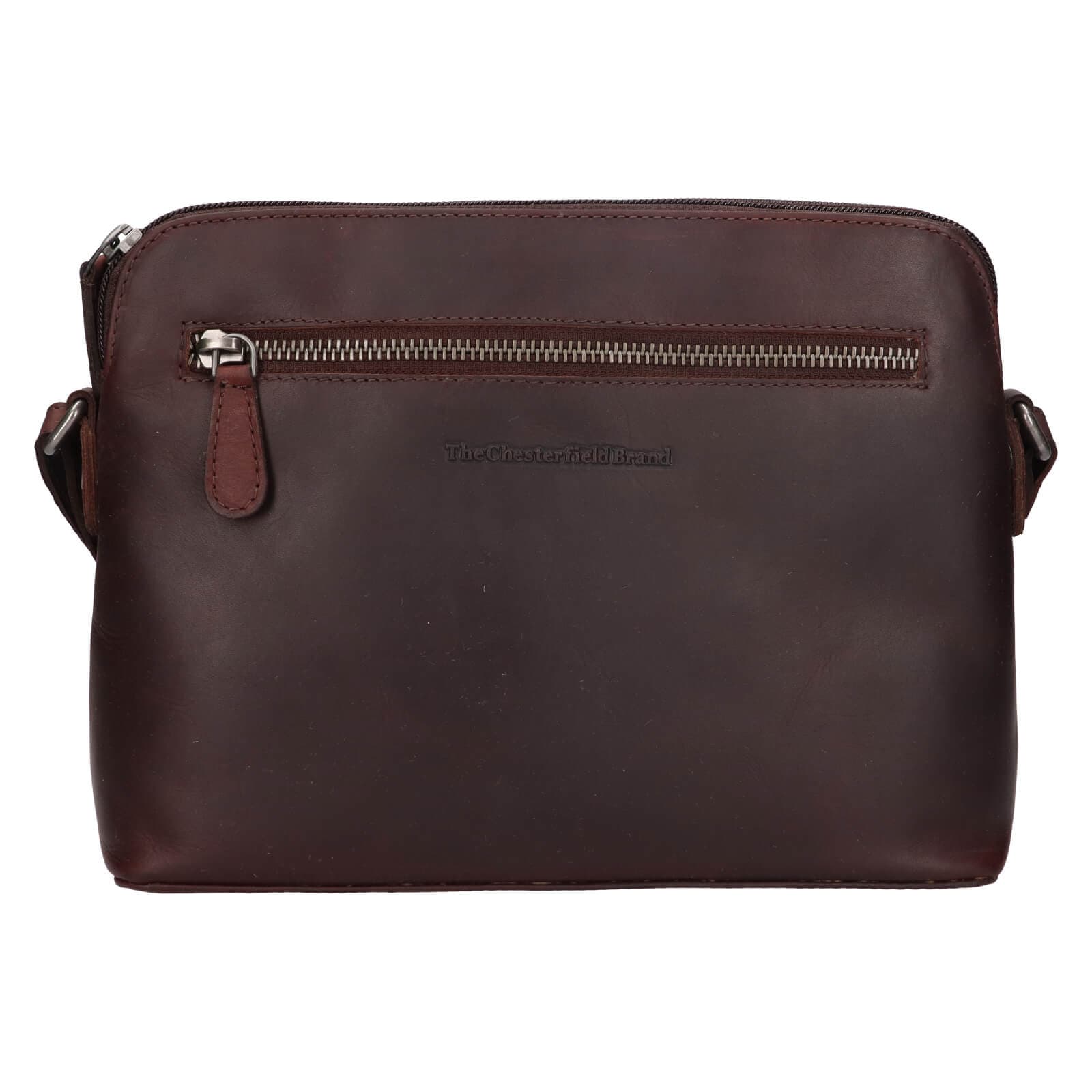 Kožená crossbody kabelka The Chesterfield Brand Nebraska, hnědá