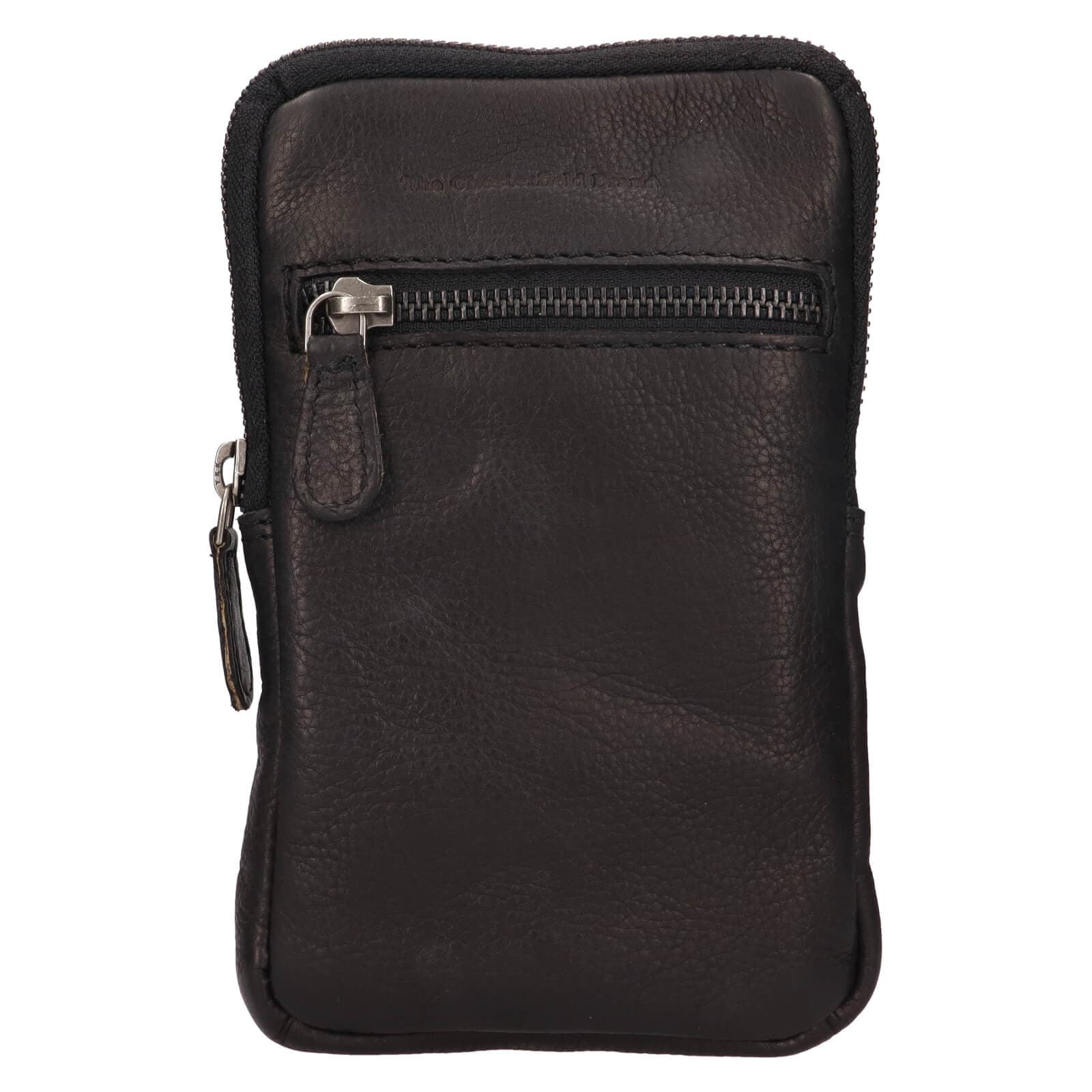 Kožená crossbody kabelka na doklady The Chesterfield Brand Salva, černá
