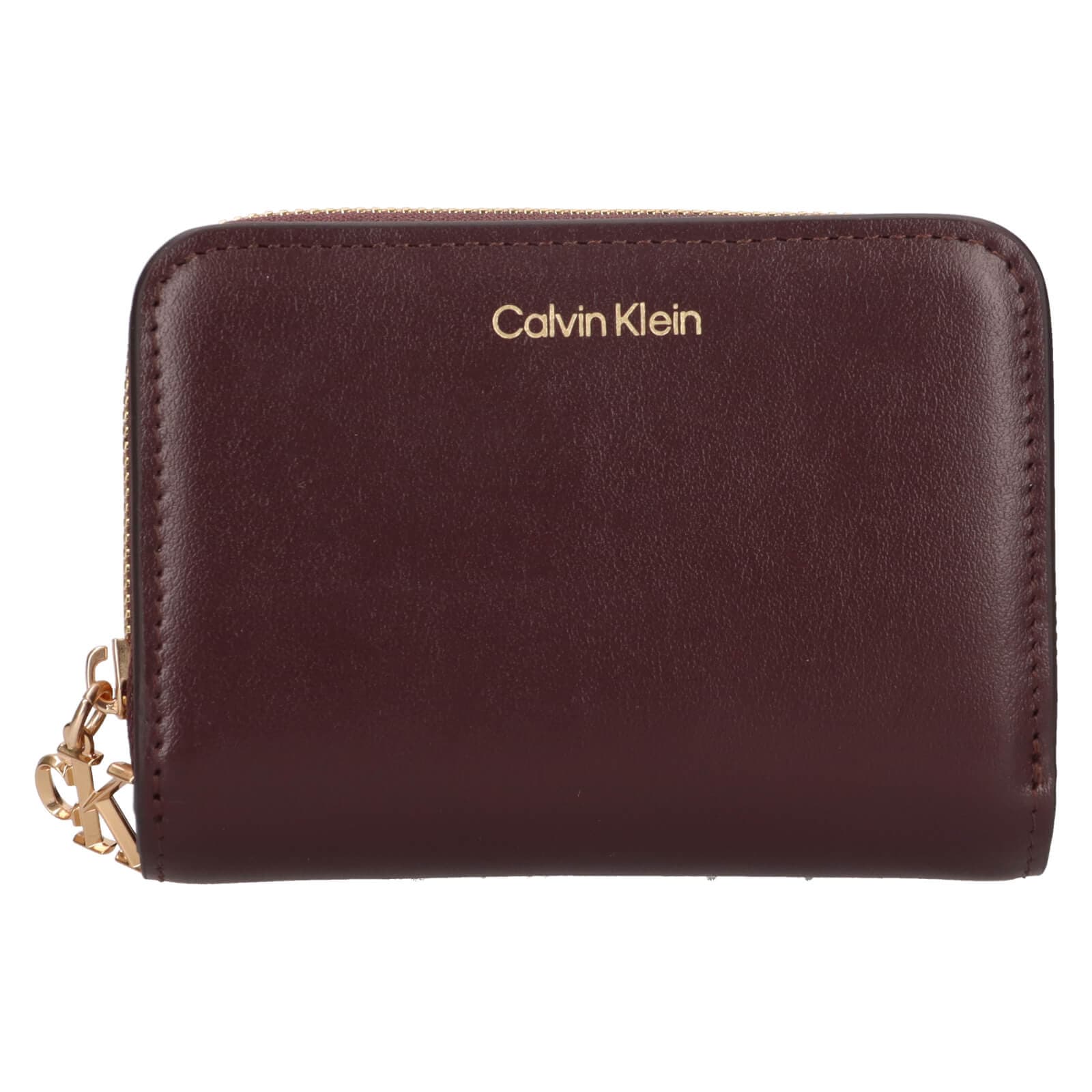 Malá kožená peněženka Calvin Klein Villa, červená