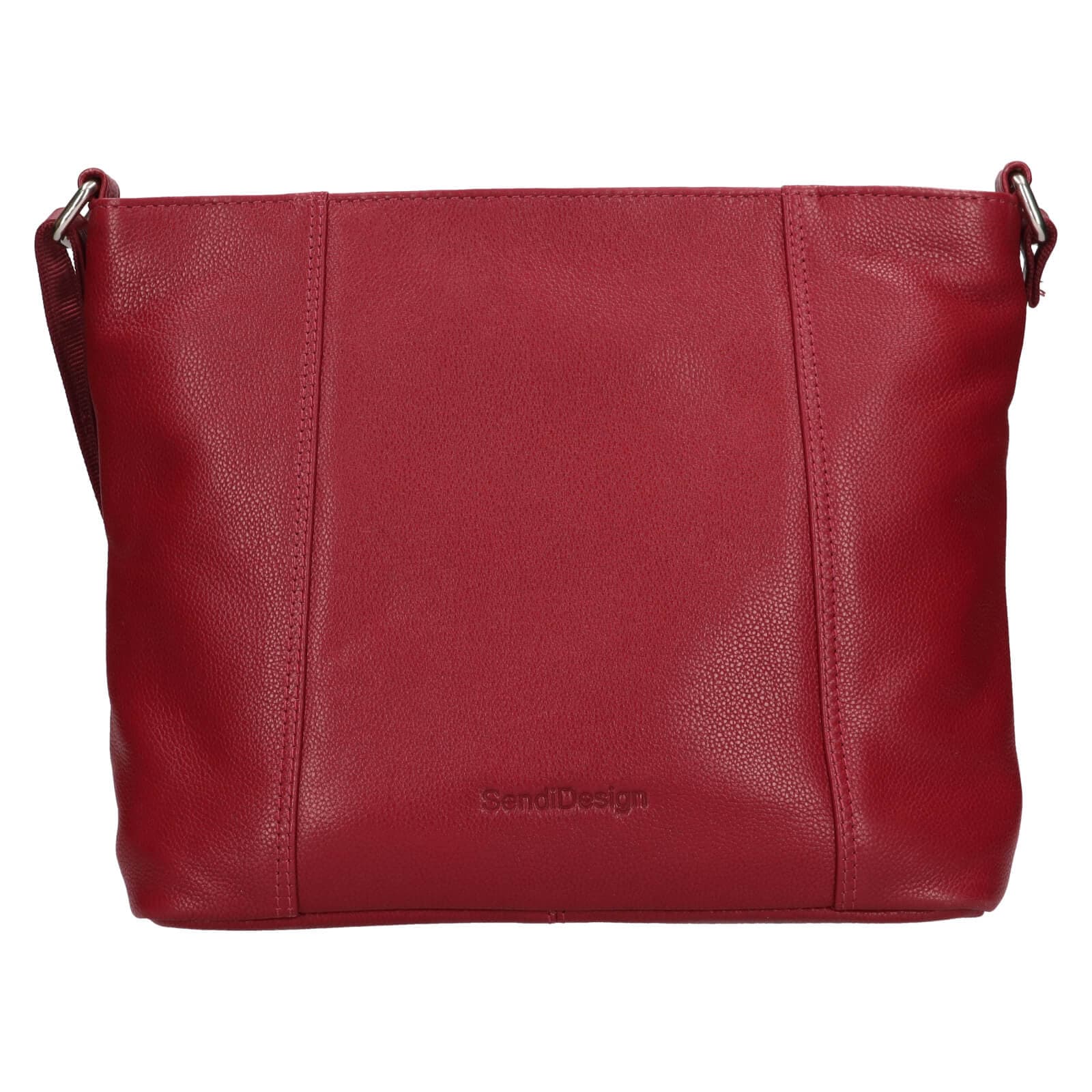 Kožená crossbody kabelka SendiDesign Kristy, červená