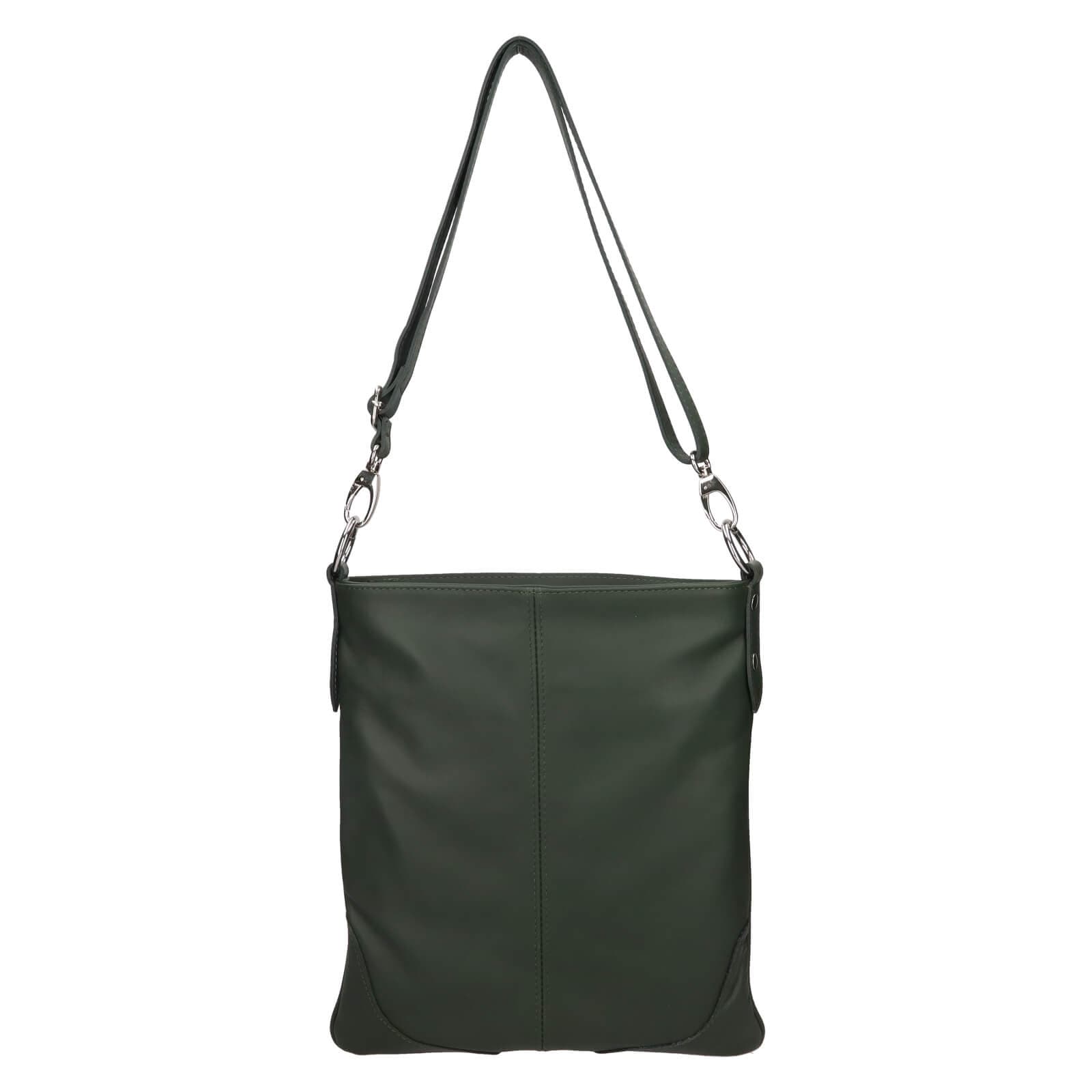 Kožená crossbody kabelka Italia Pia, zelená