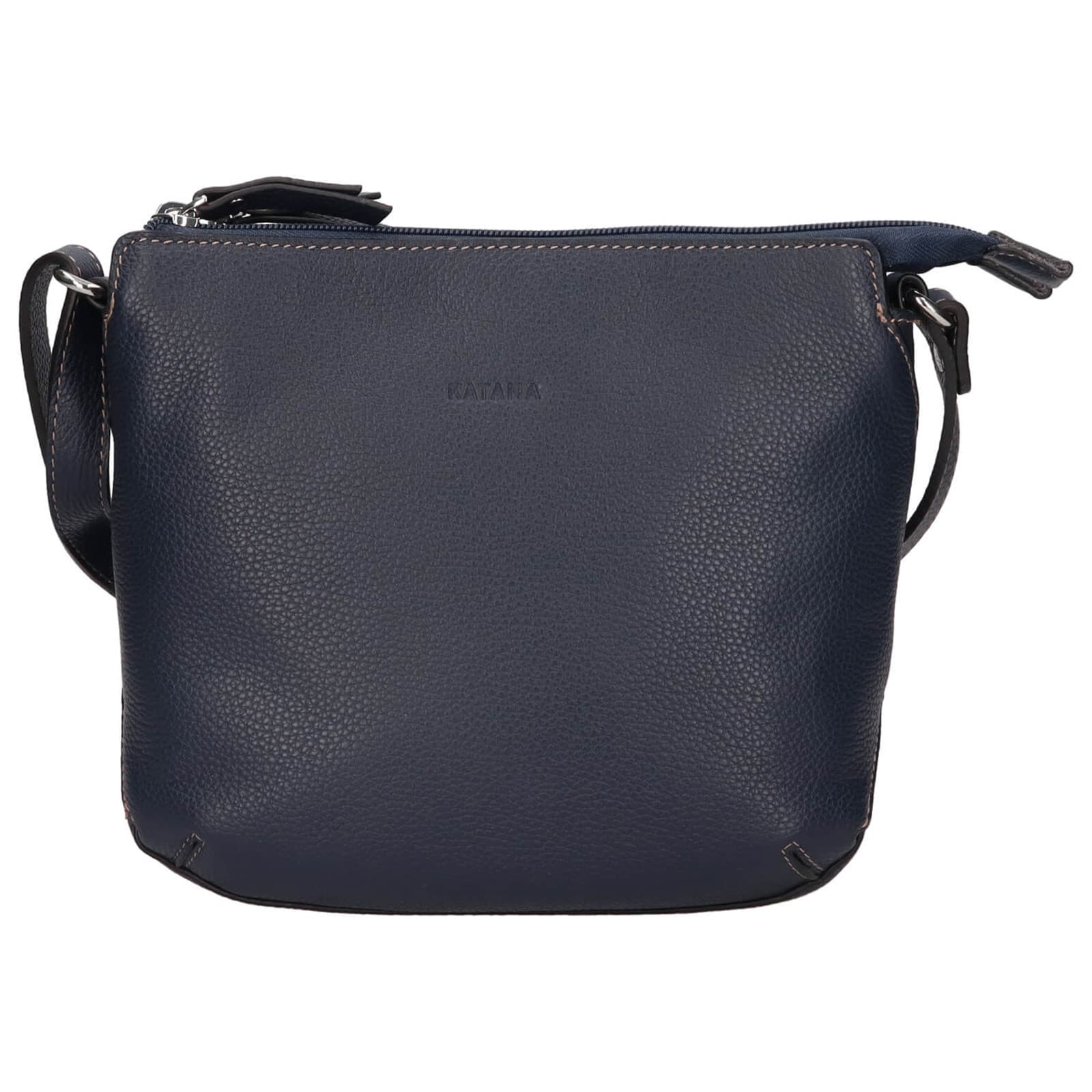 Kožená crossbody kabelka Katana Célina, modrá