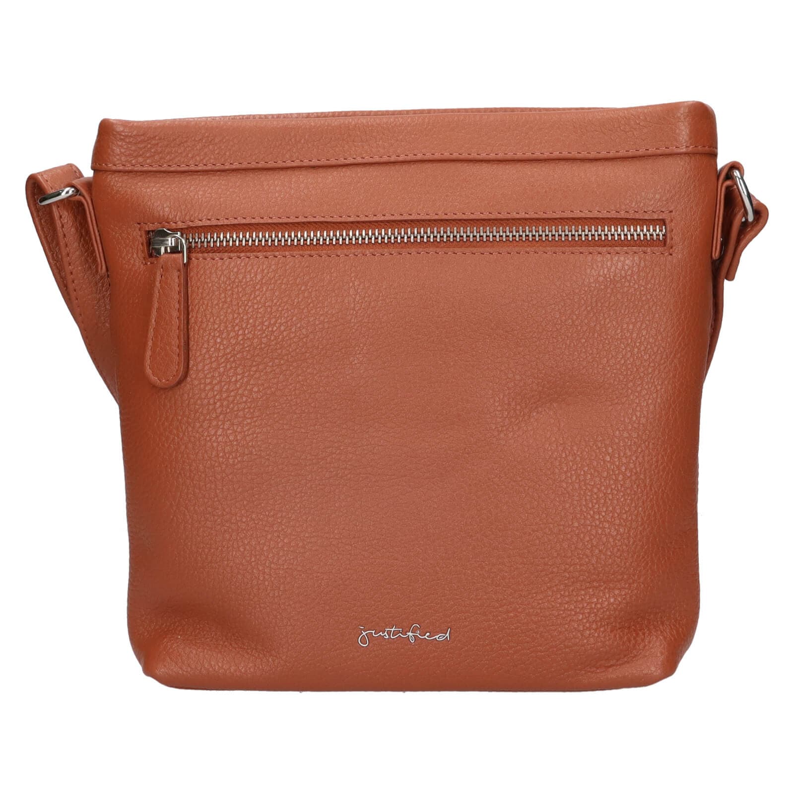 Kožená crossbody kabelka Justified Rosalie, hnědá
