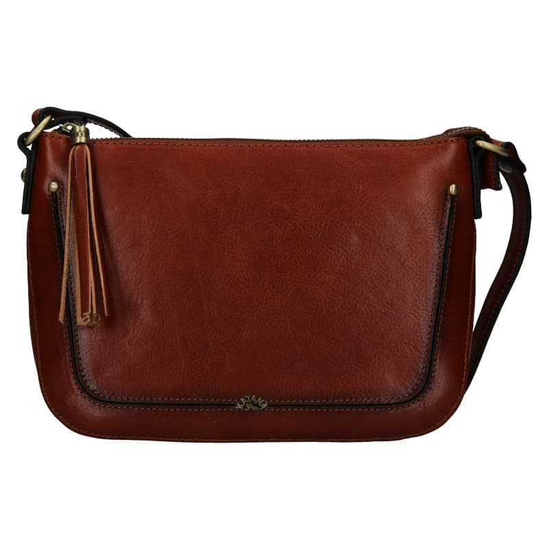Kožená crossbody kabelka Katana Rena, hnědá