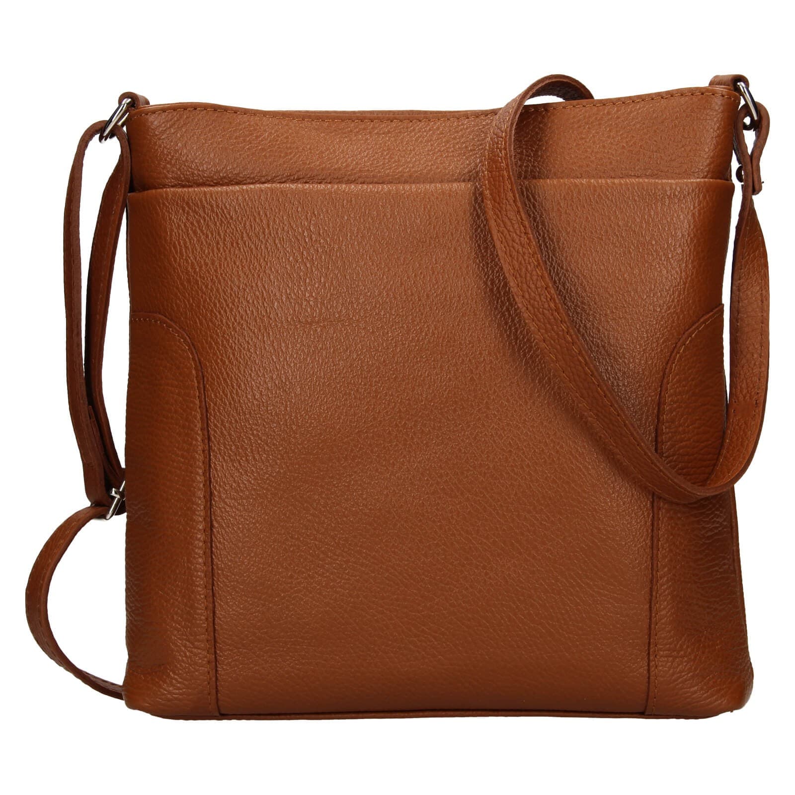 Kožená crossbody kabelka Italia Emma, hnědá
