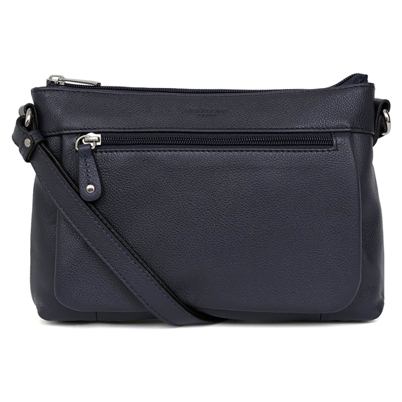 Kožená crossbody kabelka Hexagona Violla, modrá