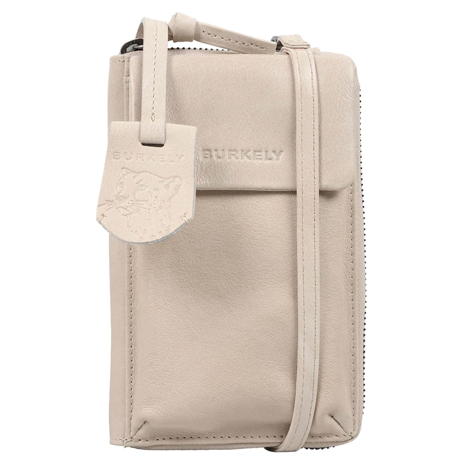 Kožená crossbody kabelka s peněženkou Burkely Vida, krémová